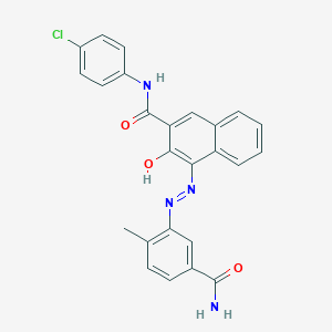 2-Naphthalenecarboxamide, 4-[[5-(aminocarbonyl)-2-methylphenyl]azo]-N-(4-chlorophenyl)-3-hydroxy-