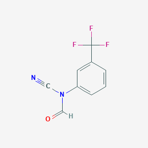 molecular formula C9H5F3N2O B100576 N-cyano-N-[3-(trifluoromethyl)phenyl]formamide CAS No. 15313-43-6