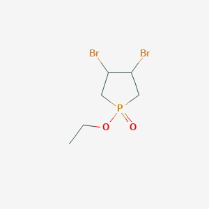 molecular formula C6H11Br2O2P B100580 Phospholane, 3,4-dibromo-1-ethoxy-, 1-oxide CAS No. 16182-88-0