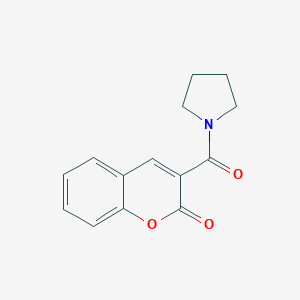 molecular formula C14H13NO3 B100585 Coumarin, 3-(1-pyrrolidinylcarbonyl)- CAS No. 18144-50-8