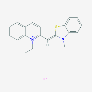 molecular formula C20H19IN2S B100644 1-Ethyl-2-((3-methyl-2(3H)-benzothiazolylidene)methyl)quinolinium iodide CAS No. 16055-33-7