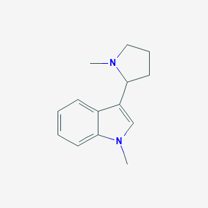 molecular formula C14H18N2 B100653 1-methyl-3-(1-methylpyrrolidin-2-yl)indole CAS No. 19137-61-2