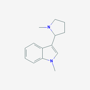 molecular formula C14H18N2 B100653 1-Methyl-3-(1-methyl-2-pyrrolidinyl)indole CAS No. 19137-61-2