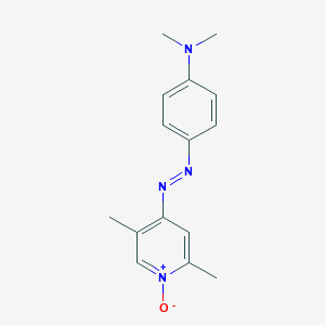 molecular formula C15H18N4O B100668 2,5-LUTIDINE, 4-((p-(DIMETHYLAMINO)PHENYL)AZO)-, 1-OXIDE CAS No. 19471-27-3