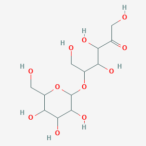 molecular formula C12H22O11 B100714 1,3,4,6-Tetrahydroxy-5-[3,4,5-trihydroxy-6-(hydroxymethyl)oxan-2-yl]oxyhexan-2-one CAS No. 17606-72-3