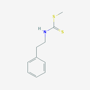 molecular formula C10H13NS2 B100748 Carbamic acid, phenethyldithio-, methyl ester CAS No. 16022-44-9