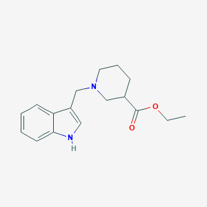 molecular formula C17H22N2O2 B010075 1-(3-Indolylmethyl)nipecotic acid ethyl ester CAS No. 101602-77-1