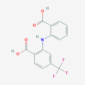 molecular formula C15H10F3NO4 B100764 Anthranilic acid, N-((2-carboxy-5-trifluoromethyl)phenyl)- CAS No. 18953-21-4