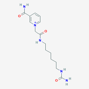 molecular formula C15H24N5O3+ B010078 1-[2-[6-(Carbamoylamino)hexylamino]-2-oxoethyl]pyridin-1-ium-3-carboxamide CAS No. 103715-53-3