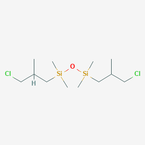 molecular formula C12H28Cl2OSi2 B100782 1,1-Bis(3-chloro-2-methylpropyl)-1,3,3,3-tetramethyldisiloxane CAS No. 18388-70-0