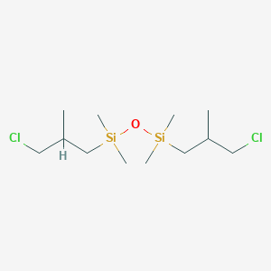 molecular formula C12H28Cl2OSi2 B100782 1,3-Bis-(3-chloro-2-methyl-propyl)-1,1,3,3-tetramethyl-disiloxane CAS No. 18388-70-0