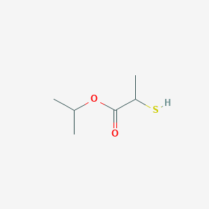 molecular formula C6H12O2S B100793 Propionic acid, 2-mercapto-, isopropyl ester CAS No. 16849-77-7