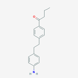 molecular formula C18H21NO B100799 1-(4-Aminophenyl)-2-(4-butyrylphenyl)ethane CAS No. 17438-50-5