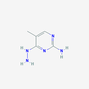 molecular formula C5H9N5 B100804 4-Hydrazinyl-5-methylpyrimidin-2-amine CAS No. 16931-08-1