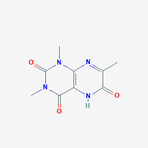 molecular formula C9H10N4O3 B010082 1,3,7-Trimethyl-5H-pteridine-2,4,6-trione CAS No. 101130-63-6