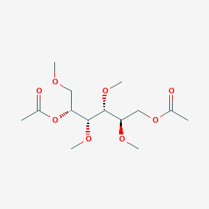 molecular formula C14H26O8 B100830 1-O,5-O-Diacetyl-2-O,3-O,4-O,6-O-tetramethyl-D-manno-hexitol CAS No. 19285-93-9
