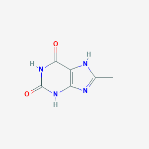 molecular formula C6H6N4O2 B100834 3,7-Dihydro-8-methyl-1H-purine-2,6-dione CAS No. 17338-96-4