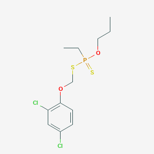 molecular formula C12H17Cl2O2PS2 B100857 S-((2,4-Dichlorophenoxy)methyl) O-propyl ethylphosphonodithioate CAS No. 18596-67-3