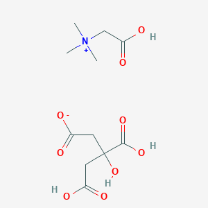 molecular formula C11H19NO9 B100863 Methanaminium, 1-carboxy-N,N,N-trimethyl-, 2-hydroxy-1,2,3-propanetricarboxylate (1:1) CAS No. 17671-50-0