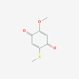 molecular formula C8H8O3S B100868 p-Benzoquinone, 2-methoxy-5-(methylthio)- CAS No. 19349-06-5