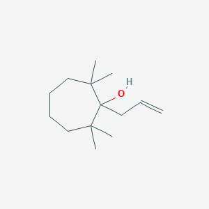 molecular formula C14H26O B010087 Cycloheptanol, 2,2,7,7-tetramethyl-1-(2-propenyl)- CAS No. 105463-44-3
