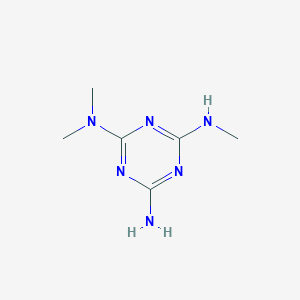 molecular formula C6H12N6 B100877 2-Amino-4-dimethylamino-methylamino-s-triazine CAS No. 16268-82-9
