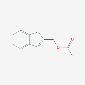 molecular formula C12H12O2 B100892 1H-Indene-2-methanol, acetate CAS No. 18096-66-7