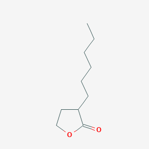 molecular formula C10H18O2 B100897 alpha-Hexyl-gamma-butyrolactone CAS No. 18436-37-8