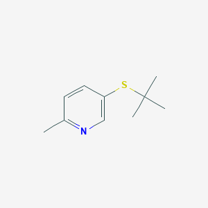 molecular formula C10H15NS B100899 2-Picoline, 5-(tert-butylthio)- CAS No. 18794-44-0