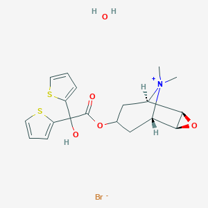 molecular formula C19H22NO4S2.Br.xH2O B001009 Tiotropium bromide monohydrate CAS No. 139404-48-1