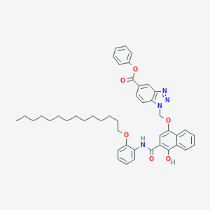 B010090 Phenyl 1-{[(4-hydroxy-3-{[2-(tetradecyloxy)phenyl]carbamoyl}naphthalen-1-yl)oxy]methyl}-1H-benzotriazole-5-carboxylate CAS No. 107091-96-3
