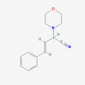 (3E)-2-(morpholin-4-yl)-4-phenylbut-3-enenitrile