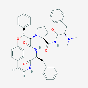molecular formula C42H45N5O5 B100901 Adouetine Z amidosulfonate [French] CAS No. 19542-40-6