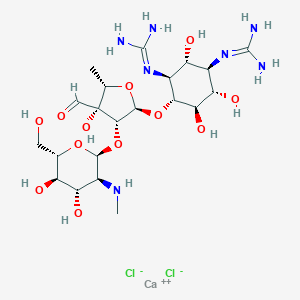 molecular formula C21H39CaCl2N7O12 B100907 Calcium chloride with streptomycin (1:1) CAS No. 15493-35-3