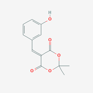 molecular formula C13H12O5 B100948 5-(3-Hydroxybenzylidene)-2,2-dimethyl-1,3-dioxane-4,6-dione CAS No. 15795-58-1