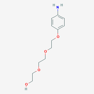 molecular formula C12H19NO4 B100949 Ethanol, 2-[2-[2-(4-aminophenoxy)ethoxy]ethoxy]- CAS No. 18790-97-1