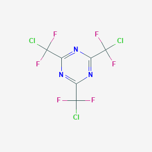 molecular formula C6Cl3F6N3 B100965 2,4,6-Tris[chloro(difluoro)methyl]-1,3,5-triazine CAS No. 16617-00-8