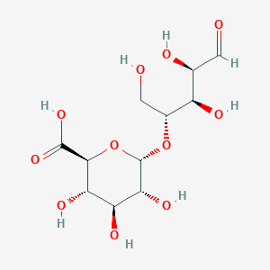 molecular formula C11H18O11 B100985 4-O-(Glucopyranosyluronic acid)xylose CAS No. 17913-27-8