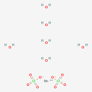 molecular formula Cl2H12MnO14 B100989 高锰酸六水合物 CAS No. 15364-94-0