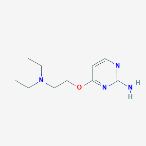 molecular formula C10H18N4O B010099 Pyrimidine, 2-amino-4-(2-diethylaminoethoxy)- CAS No. 102207-75-0