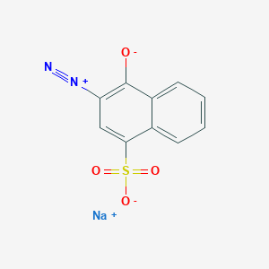 molecular formula C10H5N2NaO4S B100991 1-Naphthalenesulfonic acid, 3-diazo-3,4-dihydro-4-oxo-, sodium salt CAS No. 17427-62-2