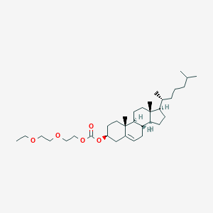 molecular formula C34H58O5 B101018 [(3S,8S,9S,10R,13R,14S,17R)-10,13-dimethyl-17-[(2R)-6-methylheptan-2-yl]-2,3,4,7,8,9,11,12,14,15,16,17-dodecahydro-1H-cyclopenta[a]phenanthren-3-yl] 2-(2-ethoxyethoxy)ethyl carbonate CAS No. 15484-00-1