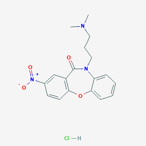 molecular formula C18H20ClN3O4 B101019 Nitroxazepine hydrochloride CAS No. 16398-39-3