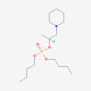 molecular formula C16H34NO4P B101034 Dibutyl (1-piperidino-2-propyl) phosphate CAS No. 15870-43-6