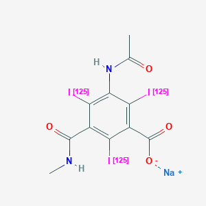 molecular formula C11H8I3N2NaO4 B101039 Glofil-125 CAS No. 17692-74-9