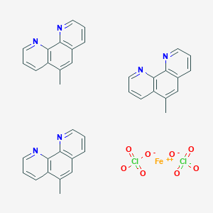 molecular formula C39H30Cl2FeN6O8 B101046 5-Methyl-1,10-phenanthroline ferrous perchlorate CAS No. 15526-61-1