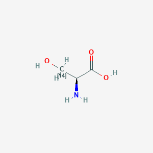 molecular formula C3H7NO3 B101057 (2S)-2-Amino-3-hydroxy(314C)propanoic acid CAS No. 15199-49-2