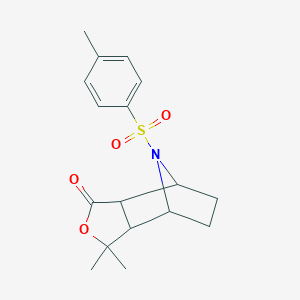 molecular formula C17H21NO4S B101065 Isobenzofuran-4,7-imin-1(3H)-one, hexahydro-3,3-dimethyl-8-(p-tolylsulfonyl)- CAS No. 17037-50-2