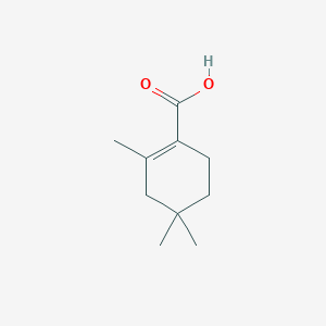 molecular formula C10H16O2 B101069 2,4,4-Trimethyl-1-cyclohexene-1-carboxylic acid CAS No. 18088-97-6