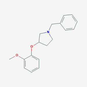 molecular formula C18H21NO2 B101083 1-Benzyl-3-(2-methoxyphenoxy)pyrrolidine CAS No. 17741-12-7